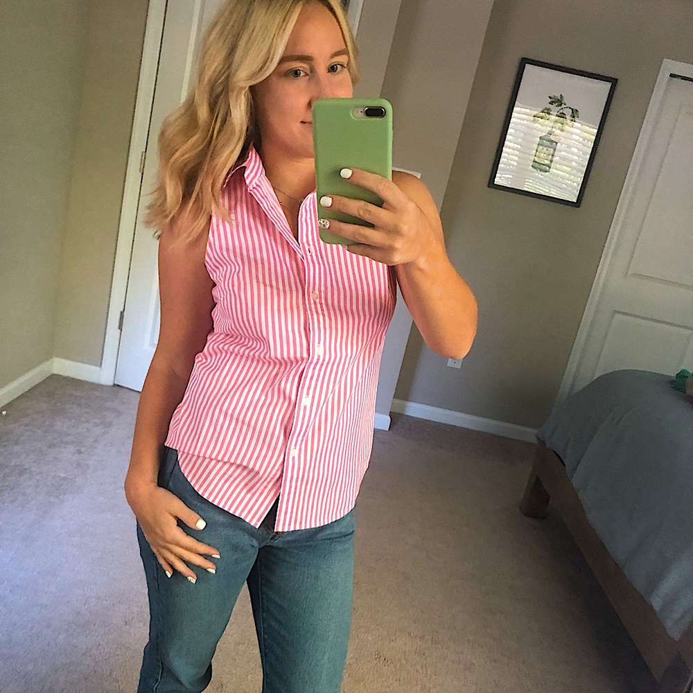 NWT J Crew button tank!